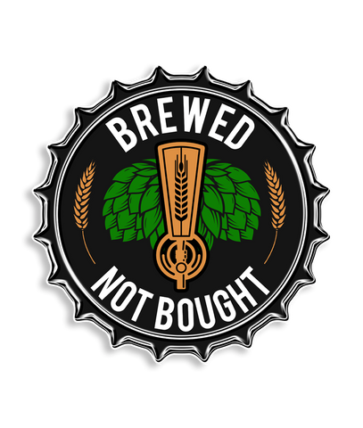 Brewed Not Bought Vintage 4in Decal