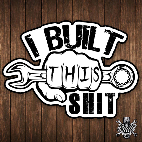 Built Not Bought Wrench 7in Decal (FREE SHIPPING)